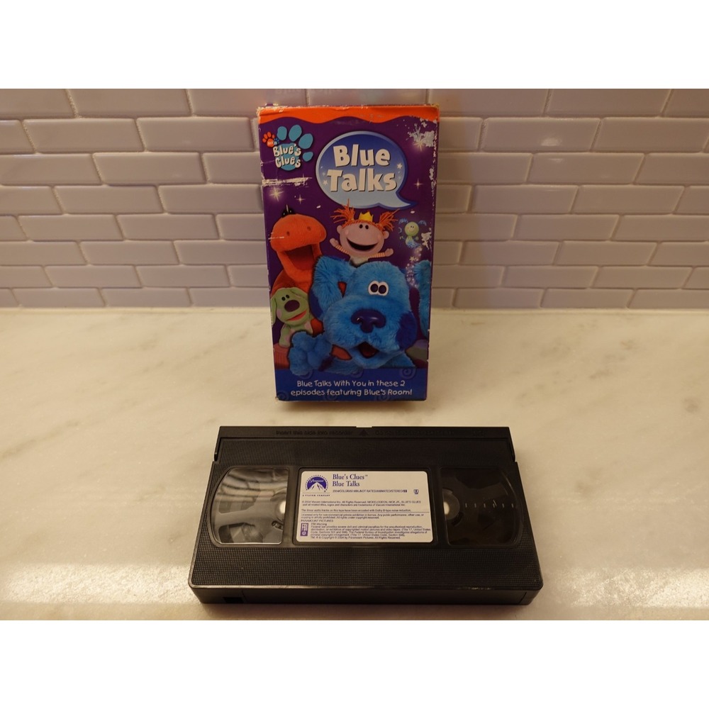 Blues Clues Blue Talks VHS 2004 Nick Jr. Nickelodeon Rare OOP Video Tape‎ TESTED